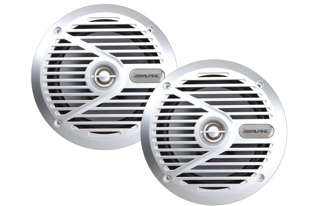 6.5” Coaxial 2-Way Marine Speaker with Silver Grilles
