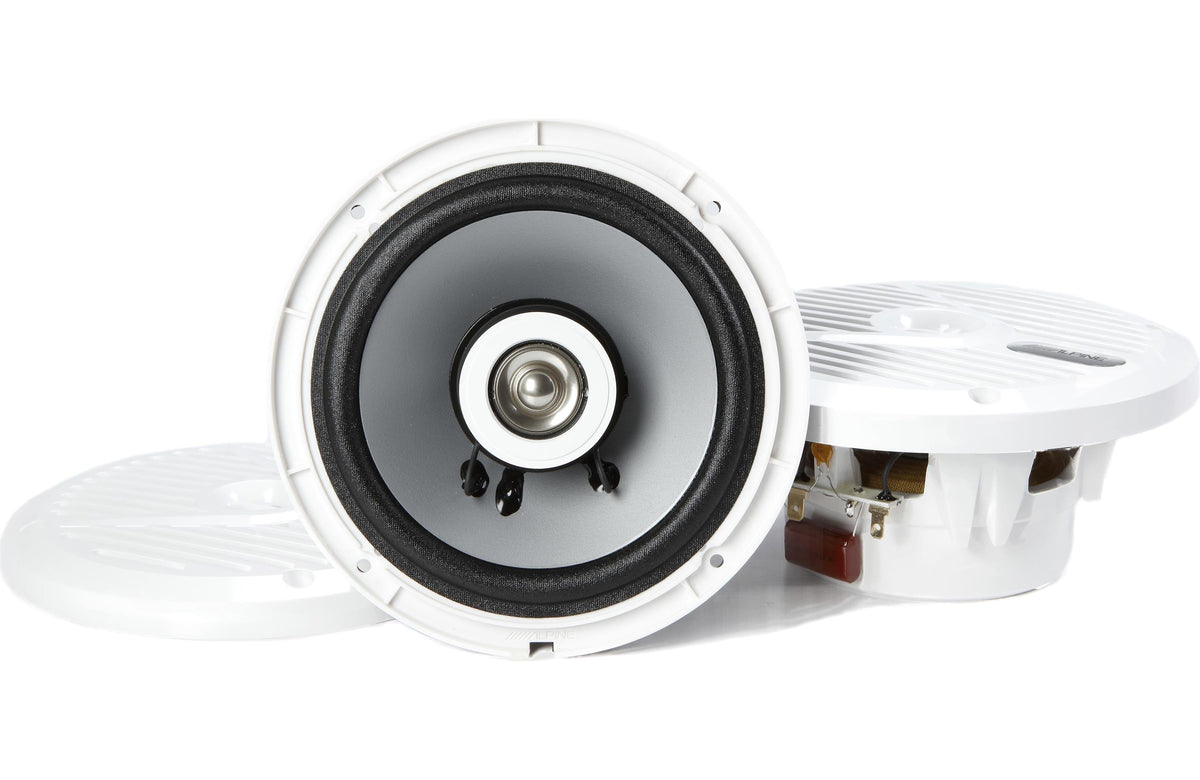6.5” Coaxial 2-Way Marine Speaker with White Grilles