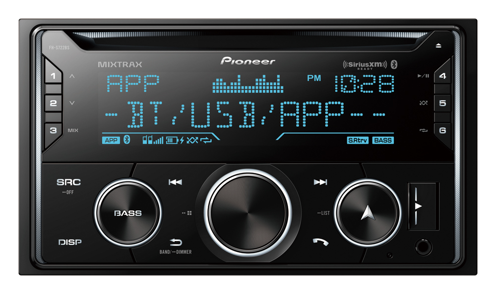 Double DIN CD Bluetooth Receiver with Smart Sync and SiriusXM-Read