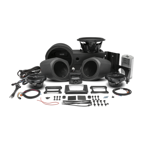 400 watt stereo, front lower speaker, and subwoofer kit for select Polaris GENERAL® models
