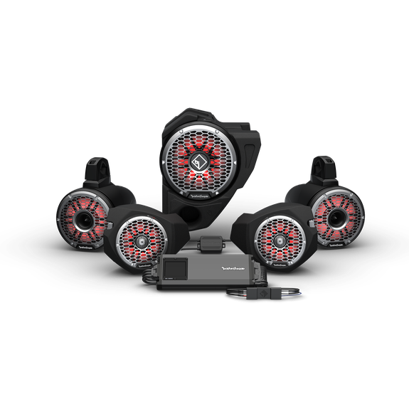 RZR Ride Command® Stage 6: 3-Way Interface, 1500 Watt, Front Color Optix™ Speaker, Subwoofer &amp; Rear Horn Speaker Kit for Select Polaris® RZR® Models (Gen-3)