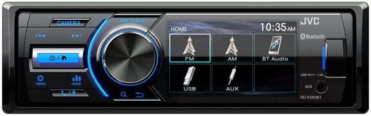 SDin Mechless Marine Receiver (3" Display - BT / USB / AUX / Camera Input)