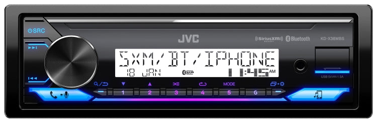 SDin Mechless Marine Receiver (USB / AUX / Bluetooth / SiriusXM Ready)