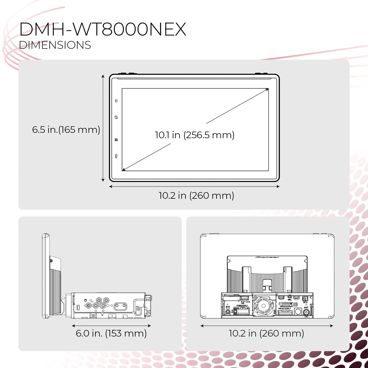DMH-WT8000NEX - Floating Single-DIN Multimedia Receiver Carplay