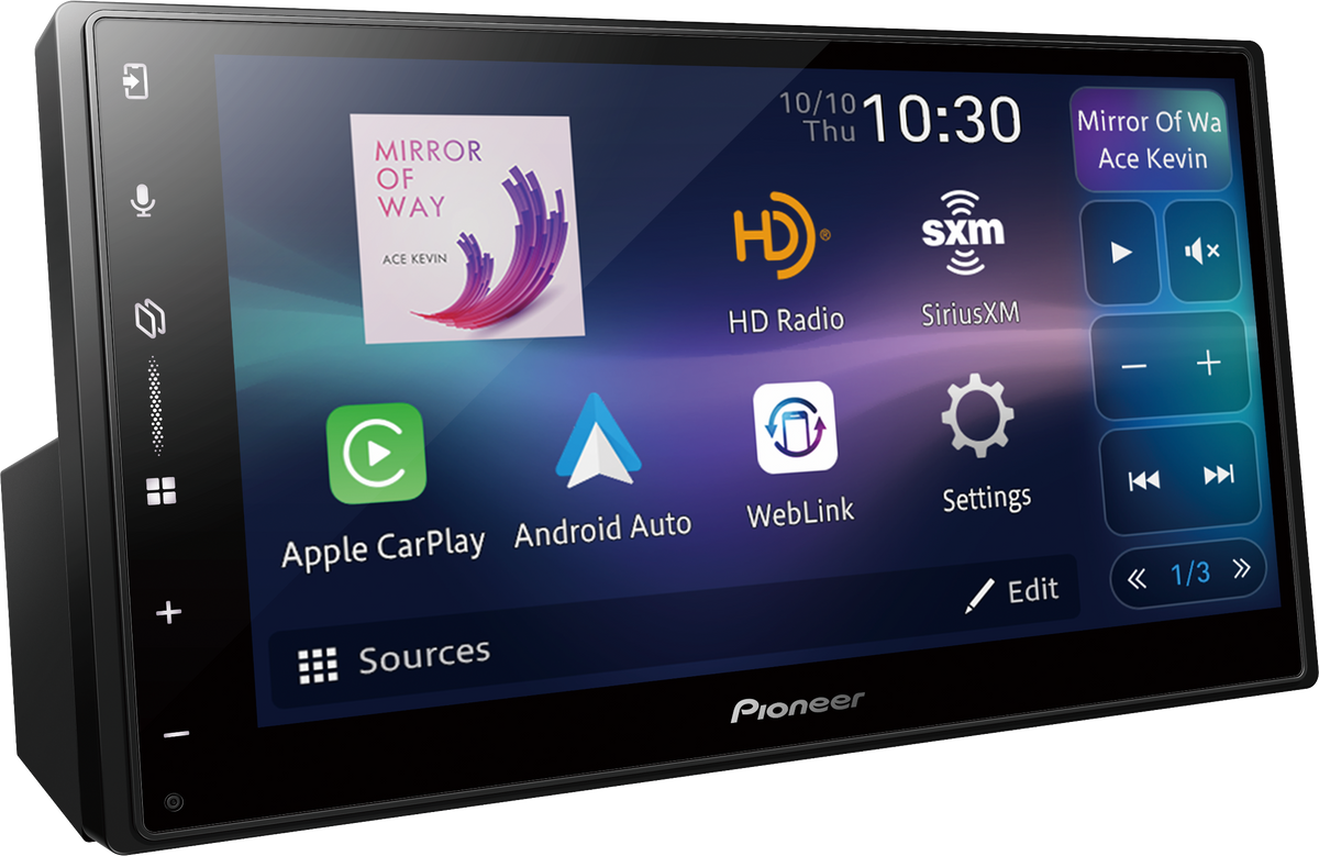 6.8&quot; Digital Multimedia Receiver W/ Apple Carplay &amp; Android Auto