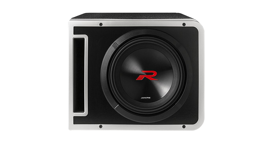 Next-Generation 10-inch R-Series Alpine Halo Preloaded Subwoofer Enclosure with ProLink