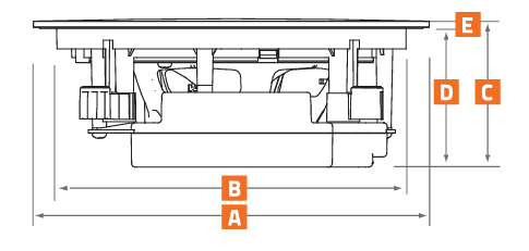 6.5&quot; 6Ohm In-Ceiling COAX-WH (Single Speaker)