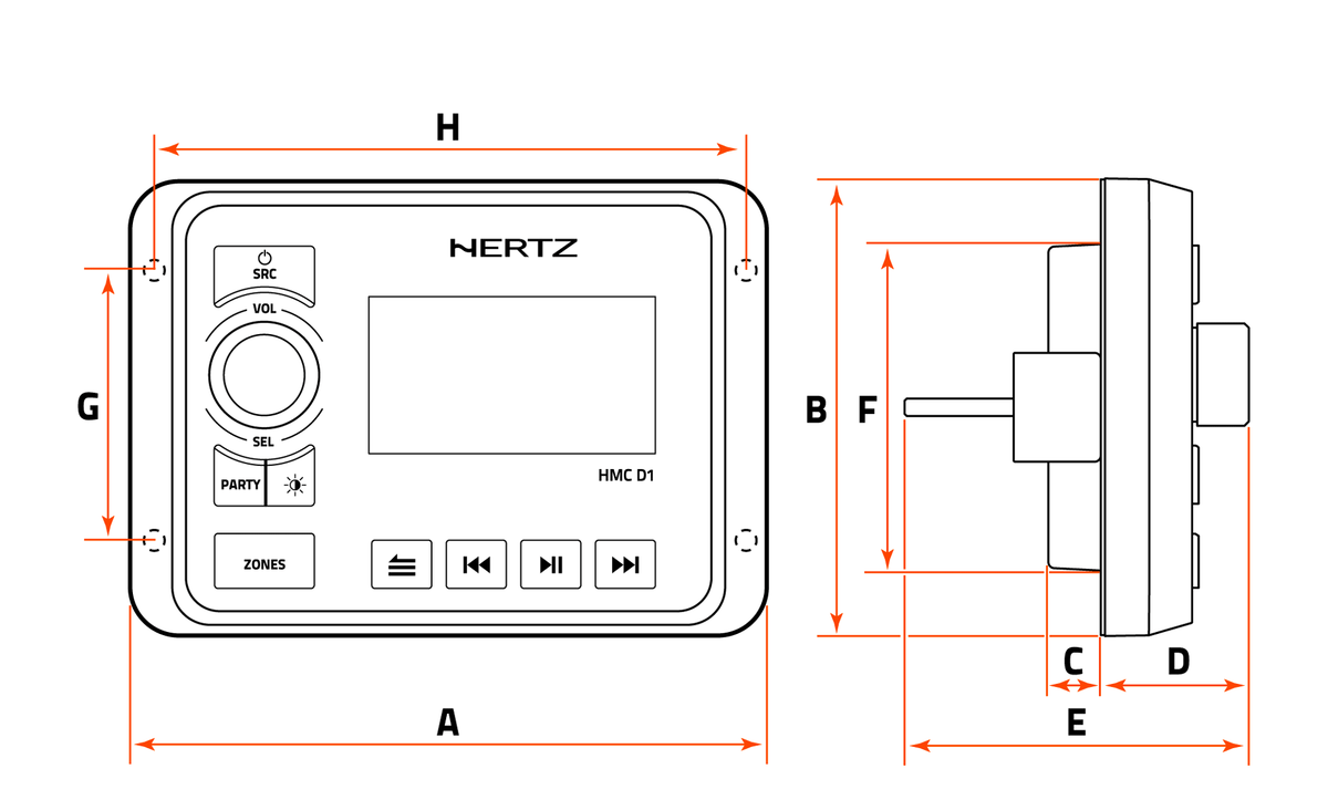 Remote Control Wits Display 13PIN