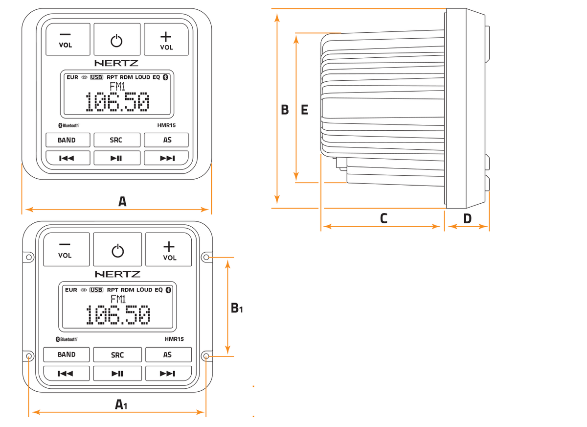 HMR15 Digital Media Receiver With Built-In Bluetooth