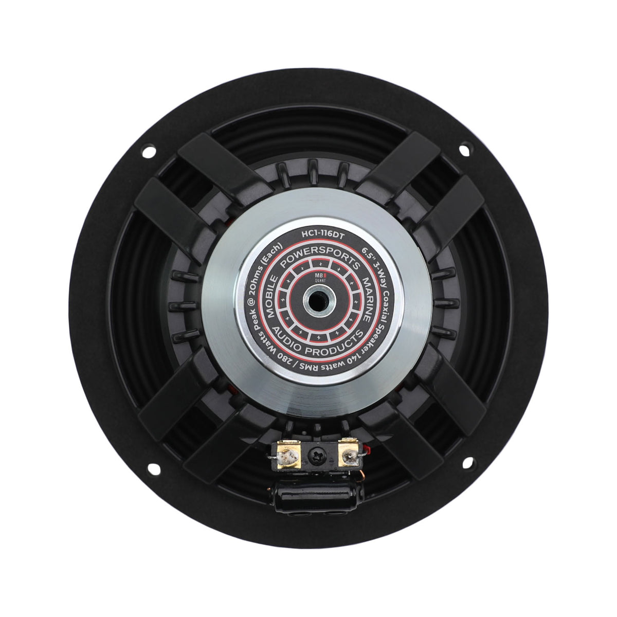 6.5" 3-Way 2 Ohm Coaxial Speaker System for Harley-Davidson - Directly Upgrades the Front Speakers.