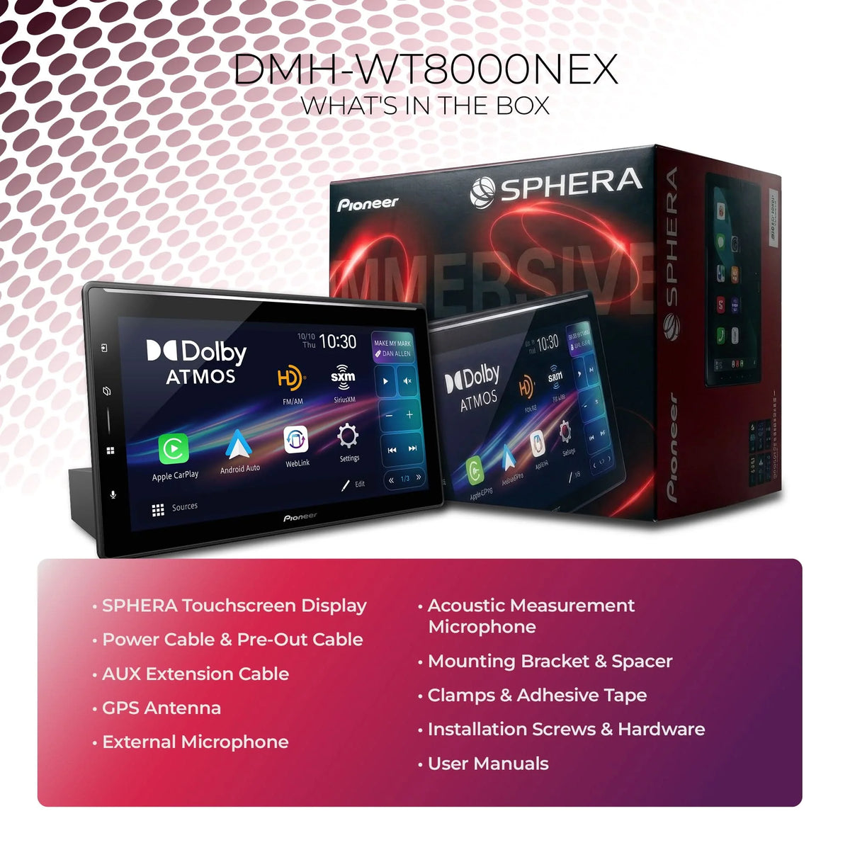 DMH-WT8000NEX - Floating Single-DIN Multimedia Receiver Carplay