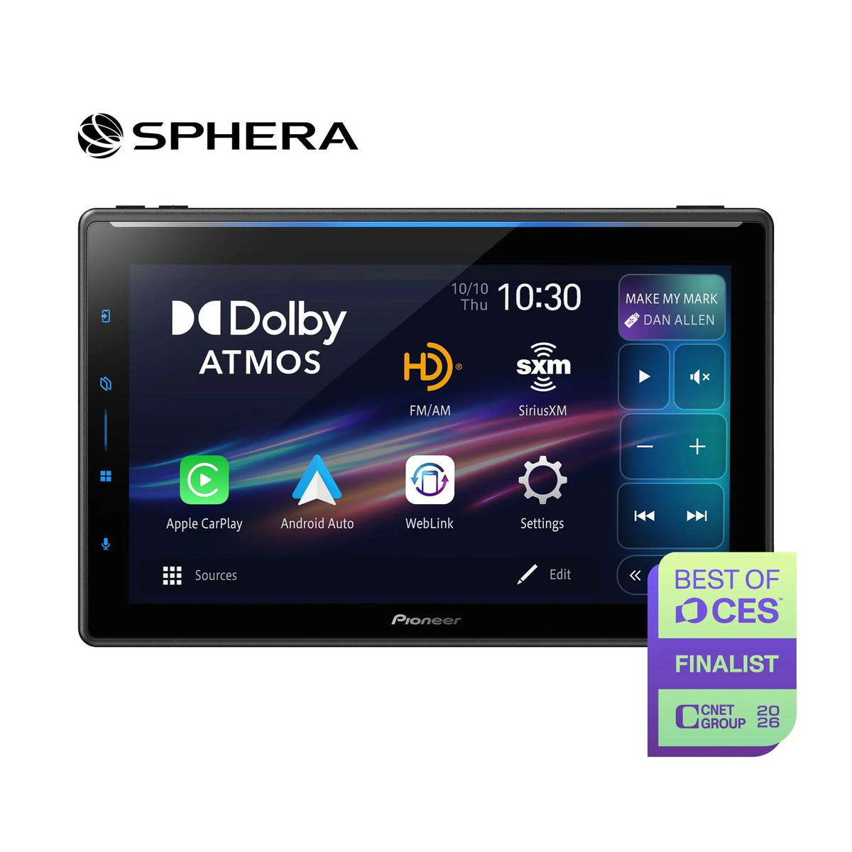 DMH-WT8000NEX - Floating Single-DIN Multimedia Receiver Carplay