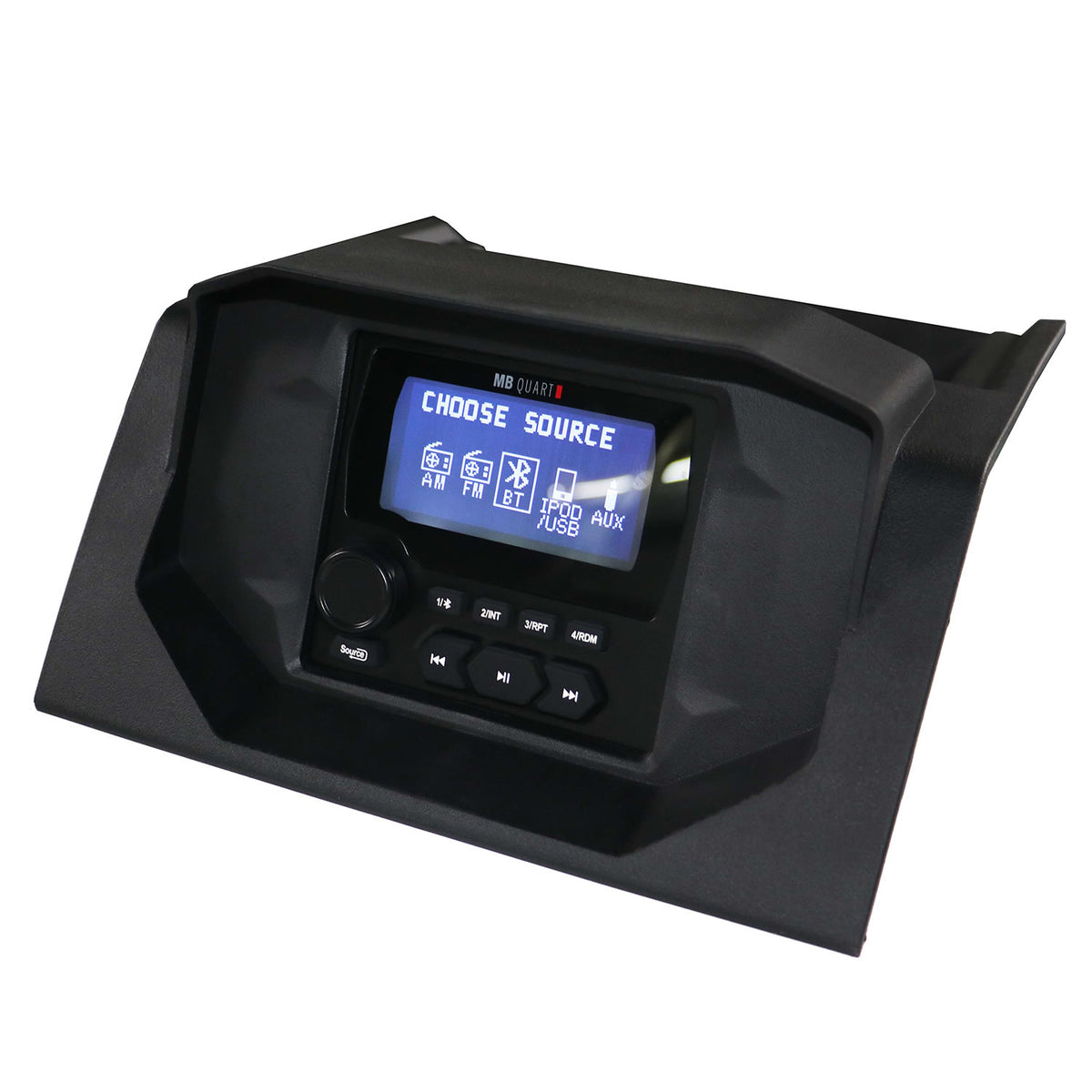 500-watt, audio roof with a dash-mounted GMR-LCD source unit.