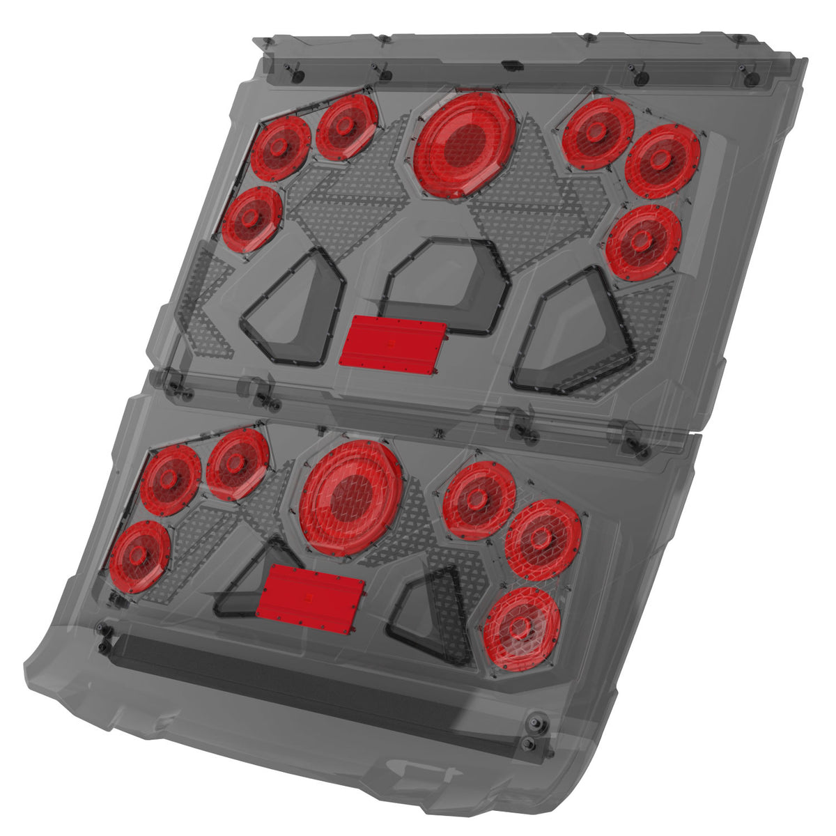1000-watt Ranger audio roof with a dash-mounted GMR7V1 source unitB